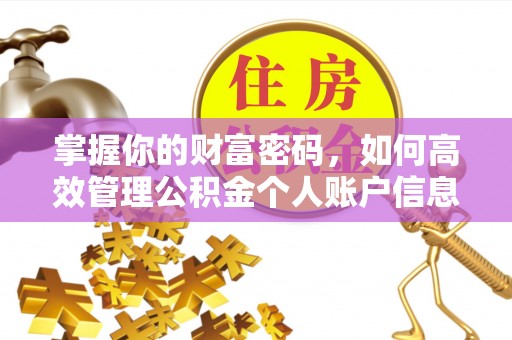 渭南掌握你的财富密码，如何高效管理公积金个人账户信息