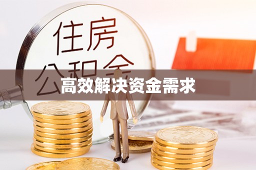 渭南高效解决资金需求