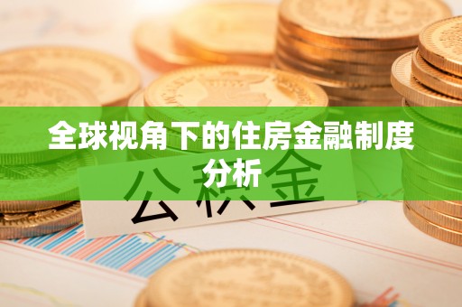 渭南全球视角下的住房金融制度分析
